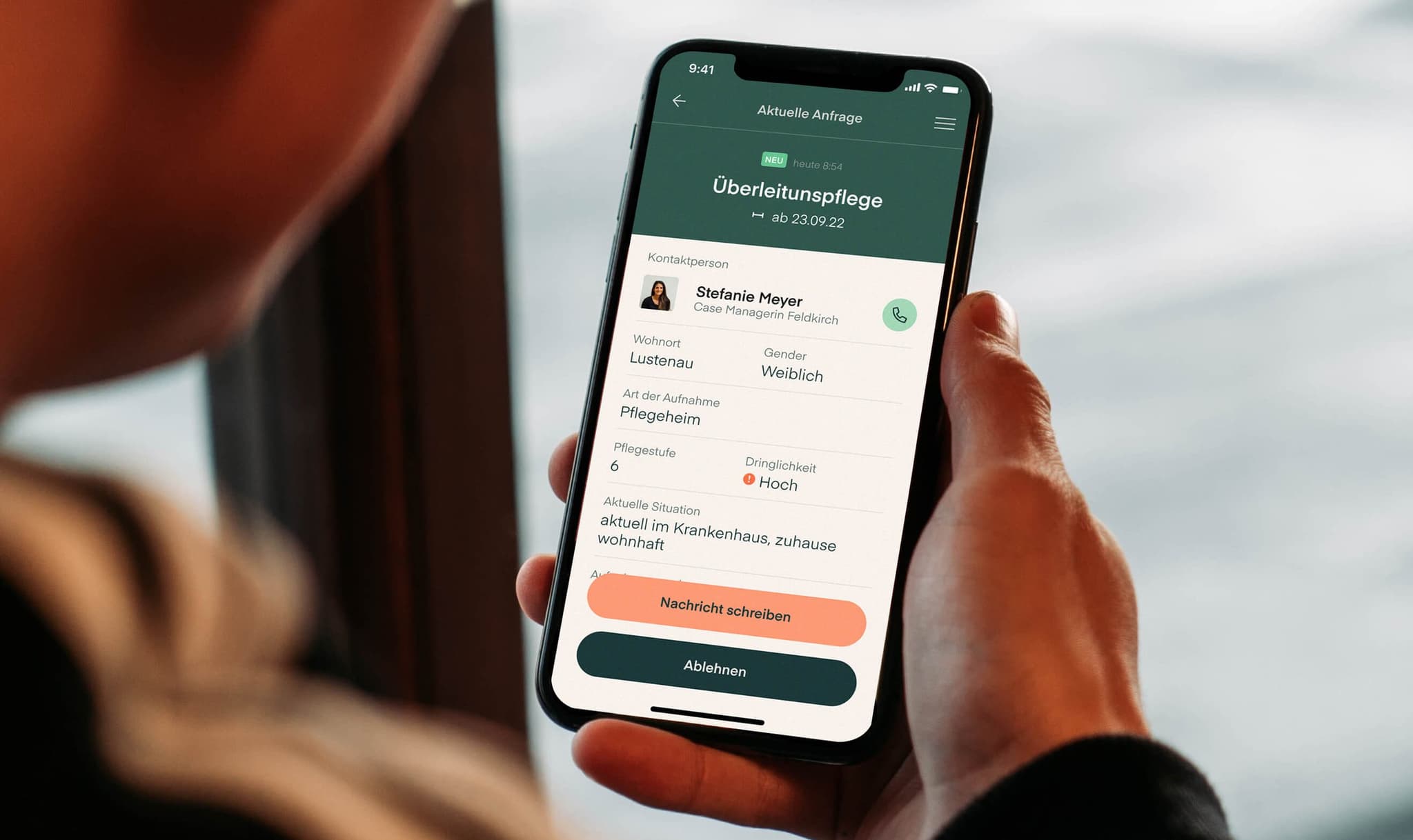 Salve Care Management: 03 Mockup Mobile App © Zeughaus Design