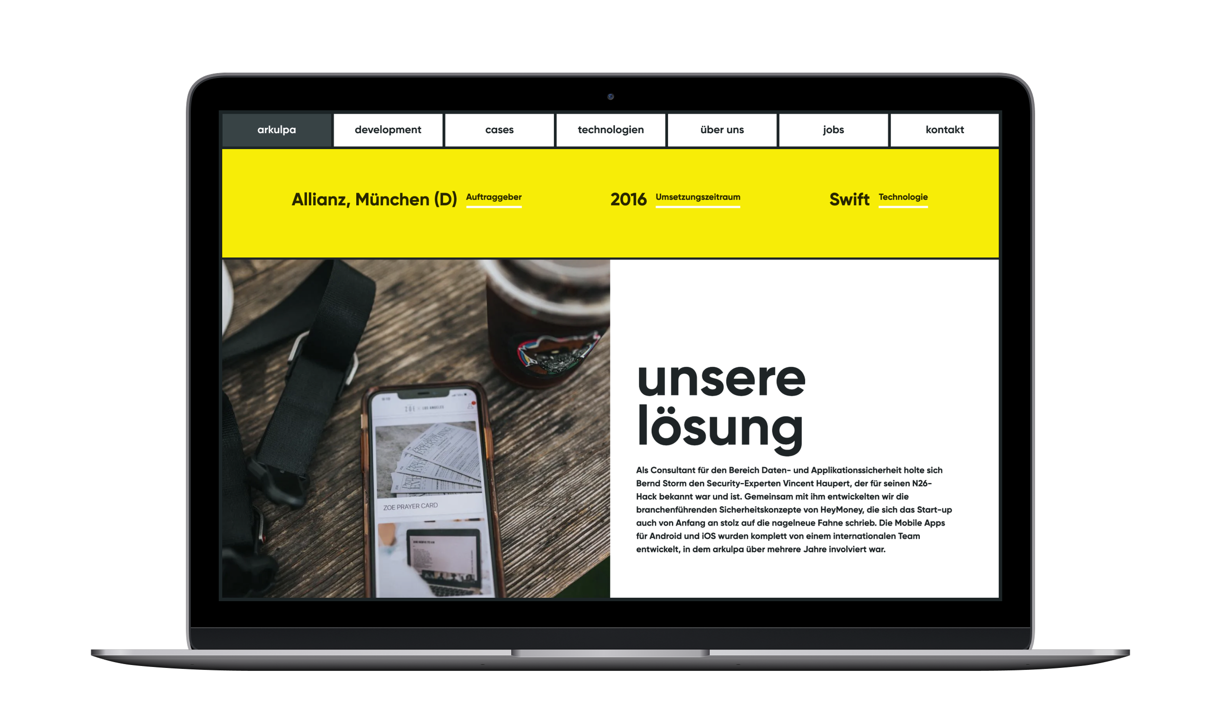 arkulpa Website Relaunch: Unsere Lösungen © Zeughaus Design