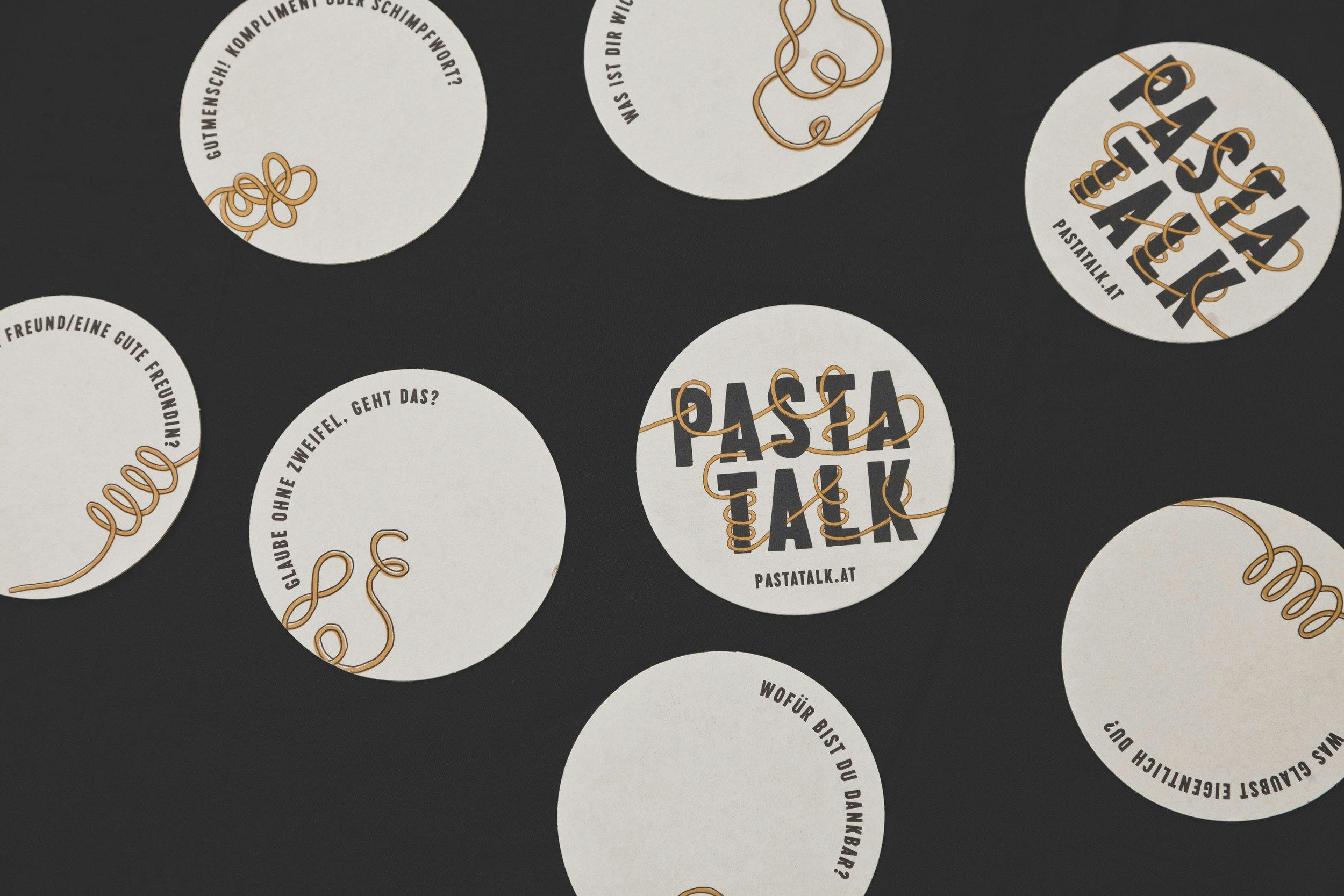 Pasta-Talk-Design_Bierdeckel-Diskussionsthemen © Patricia Keckeis