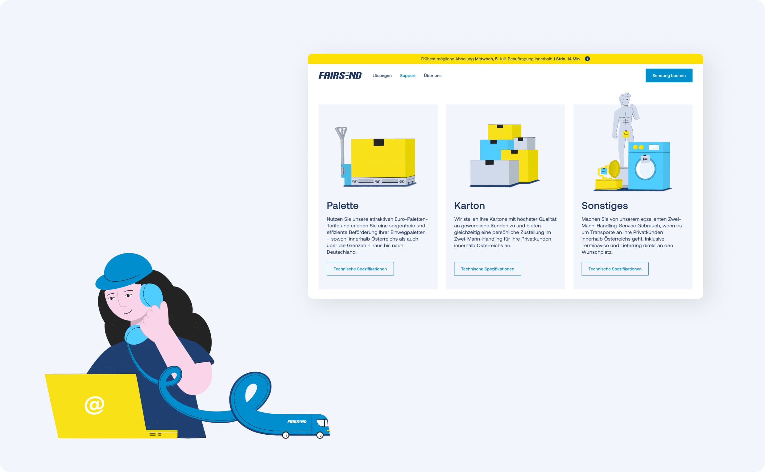 Fairsend Website, Zeughaus Design 