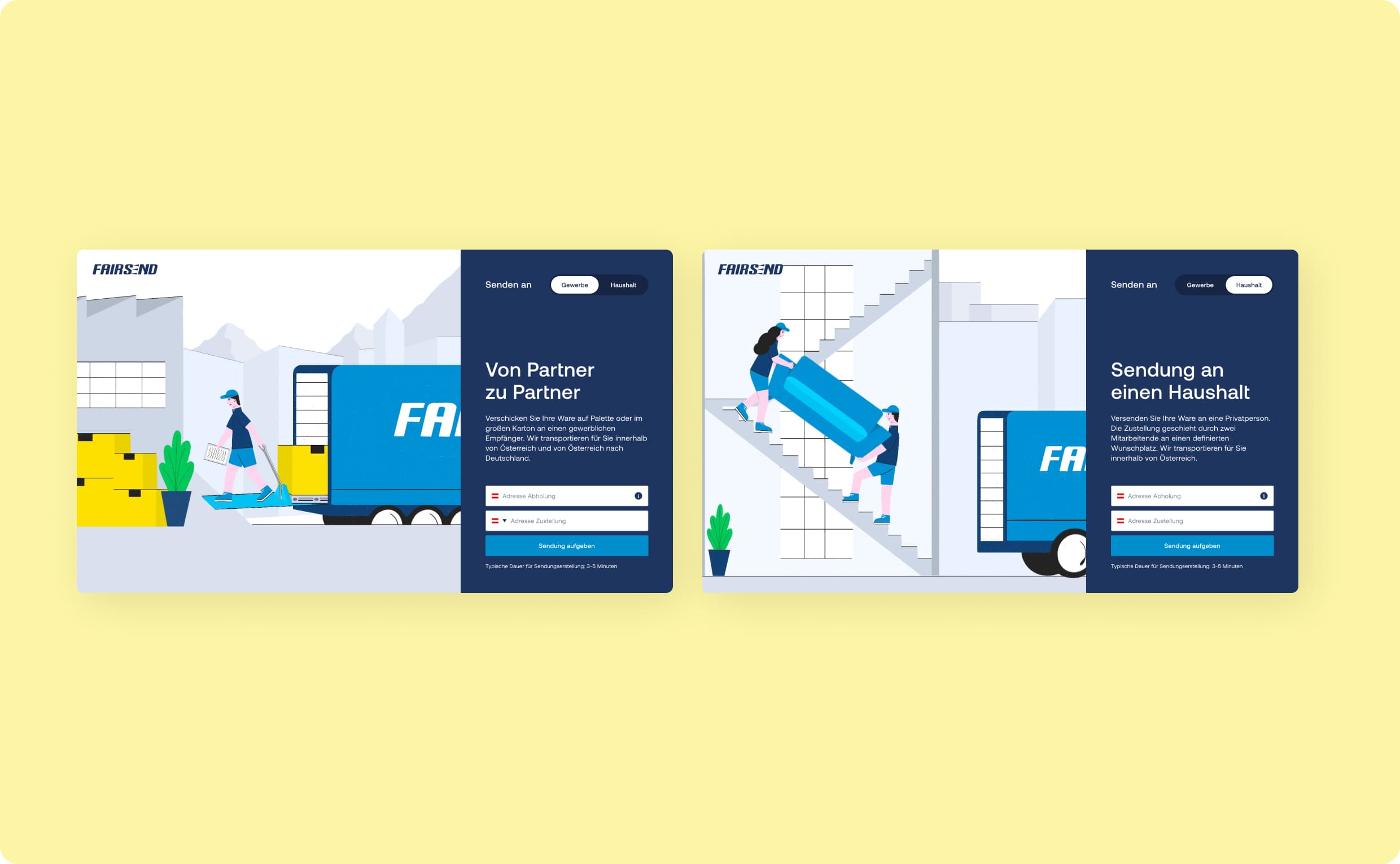 Fairsend Website, Zeughaus Design 