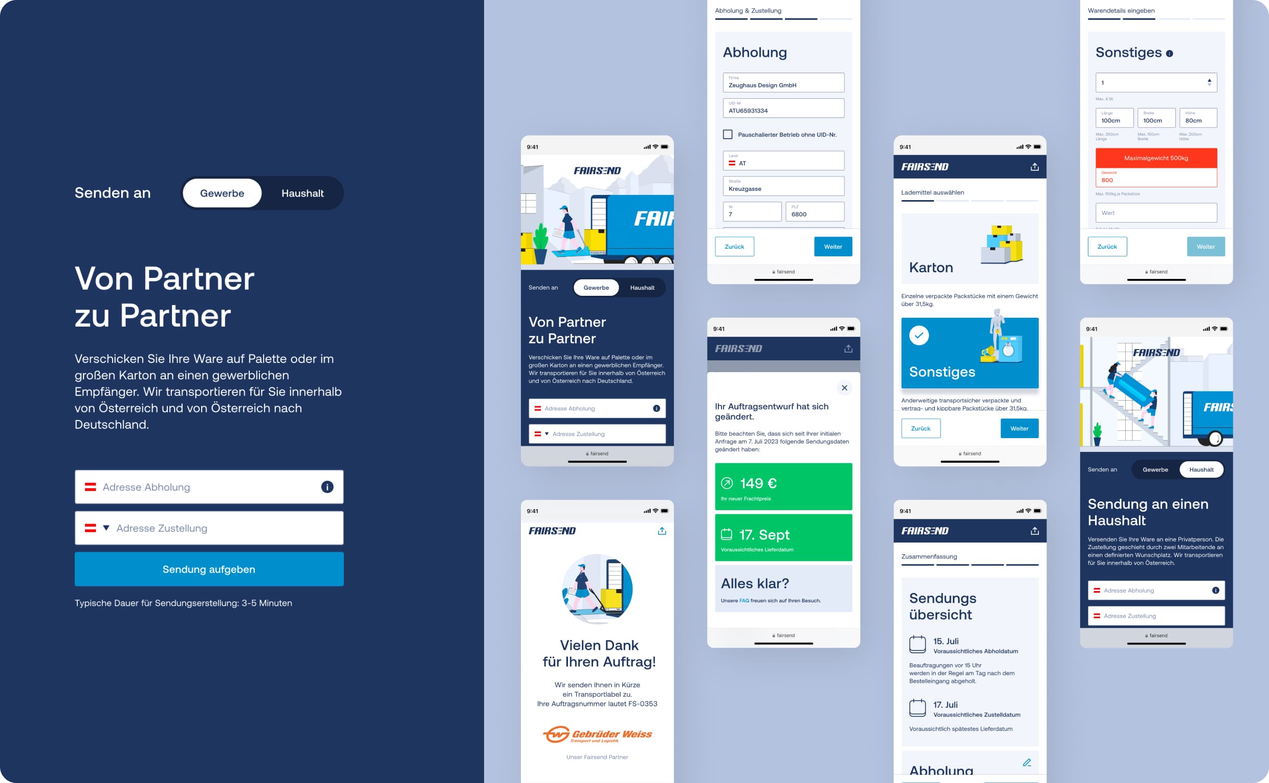 Fairsend Website, Zeughaus Design 