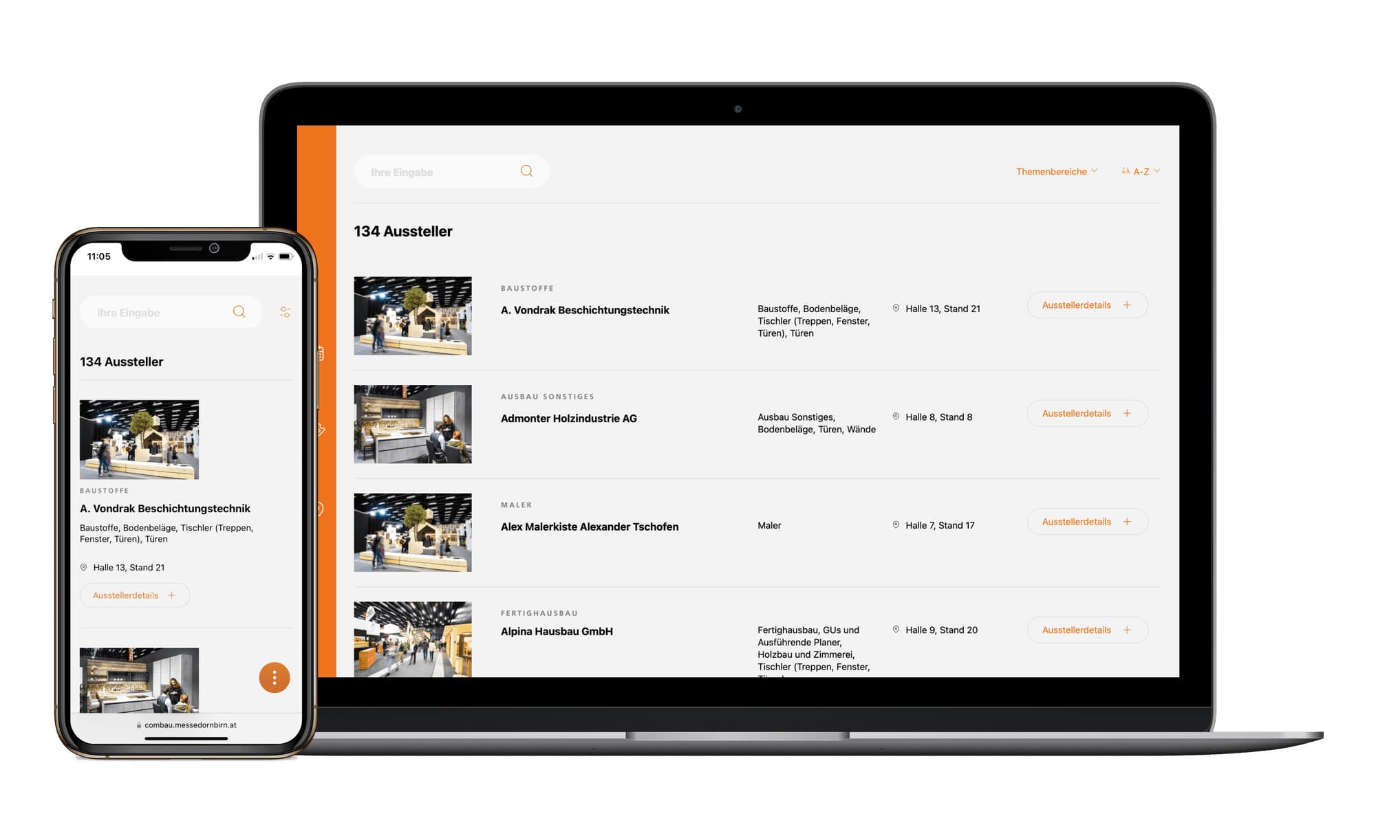 Messe Dornbirn Webportal Relaunch, Zeughaus Design 