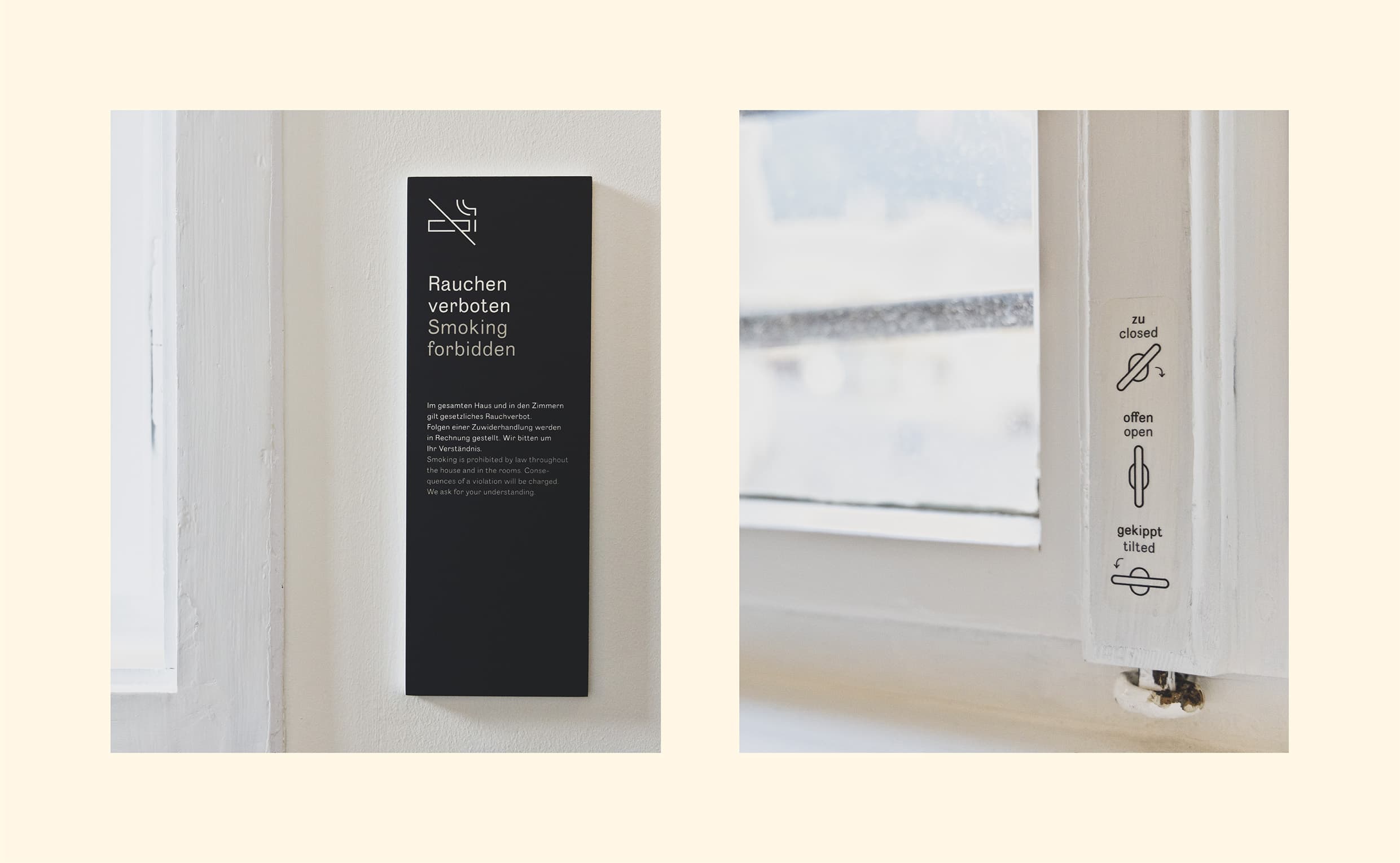 Hotel blaue rose Branding, Zeughaus Design