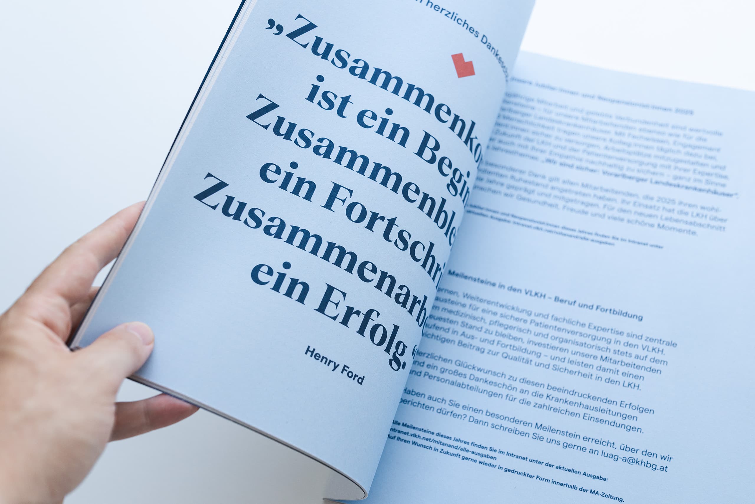 Mitarbeiter:innenmagazin VLKH, Zeughaus Design