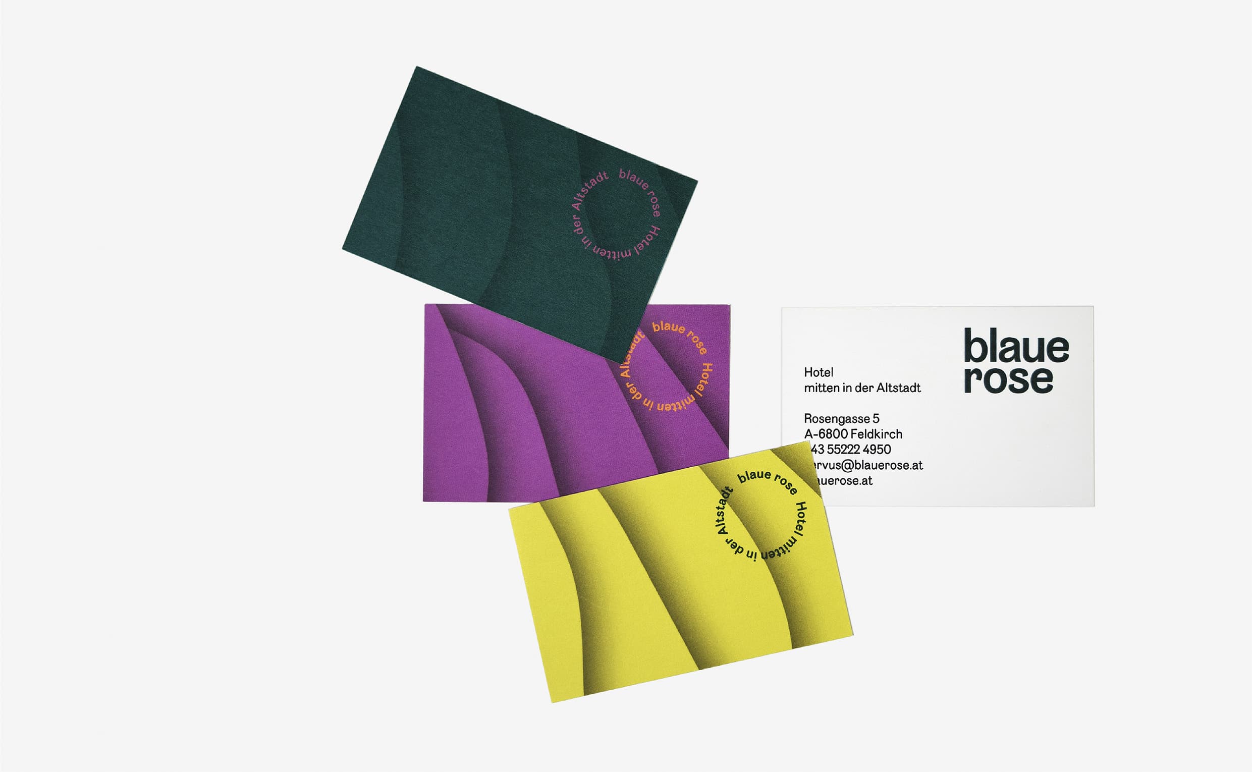 Hotel blaue rose Branding, Zeughaus Design