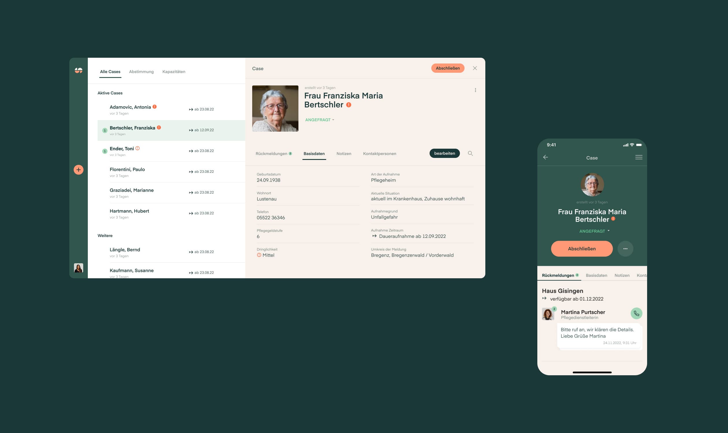 salve care App, Zeughaus Design