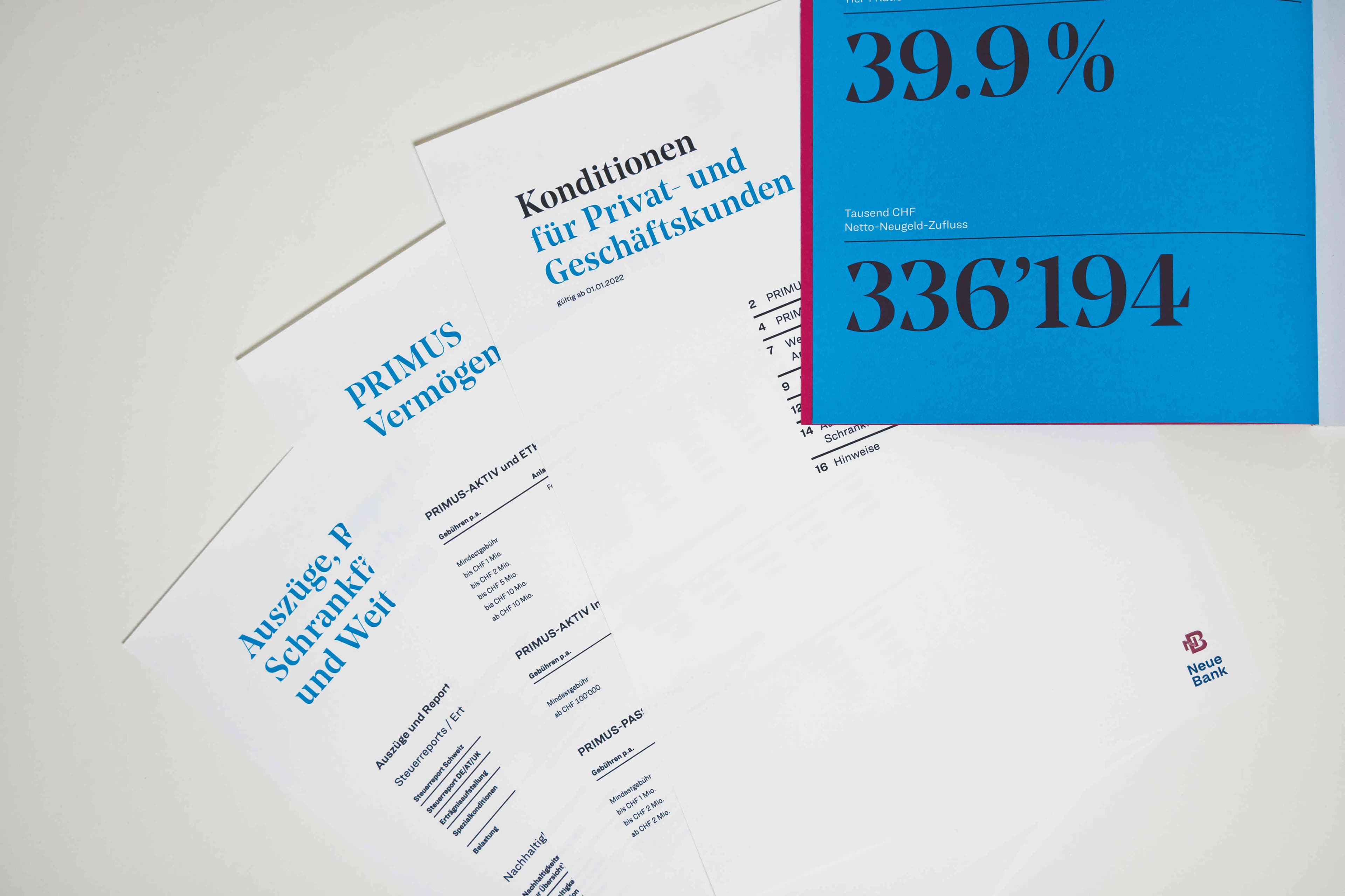 Neue Bank AG Brand Design, Zeughaus Design