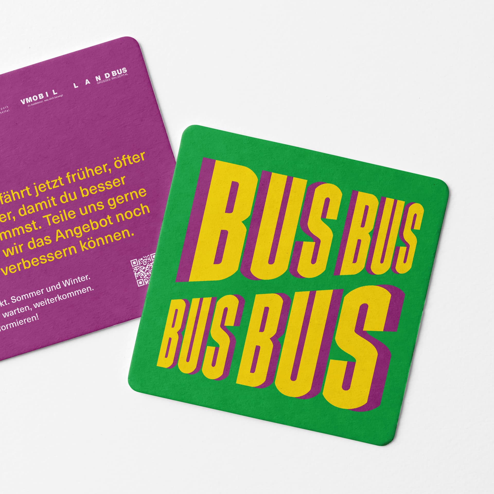 Walsertal ÖPNV Kampagne · Bierdeckel