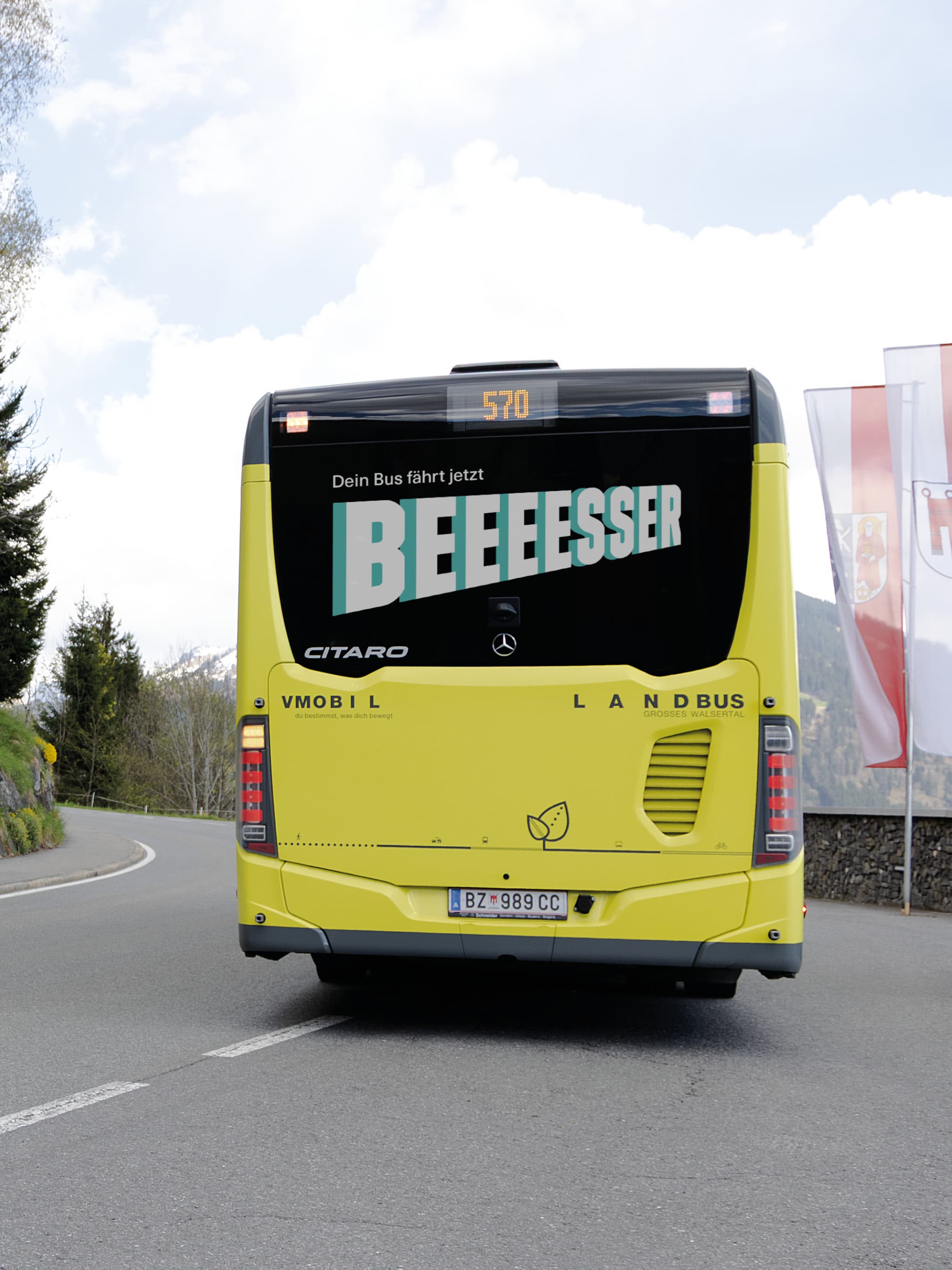 Walsertal ÖPNV Kampagne · Busbeklebung