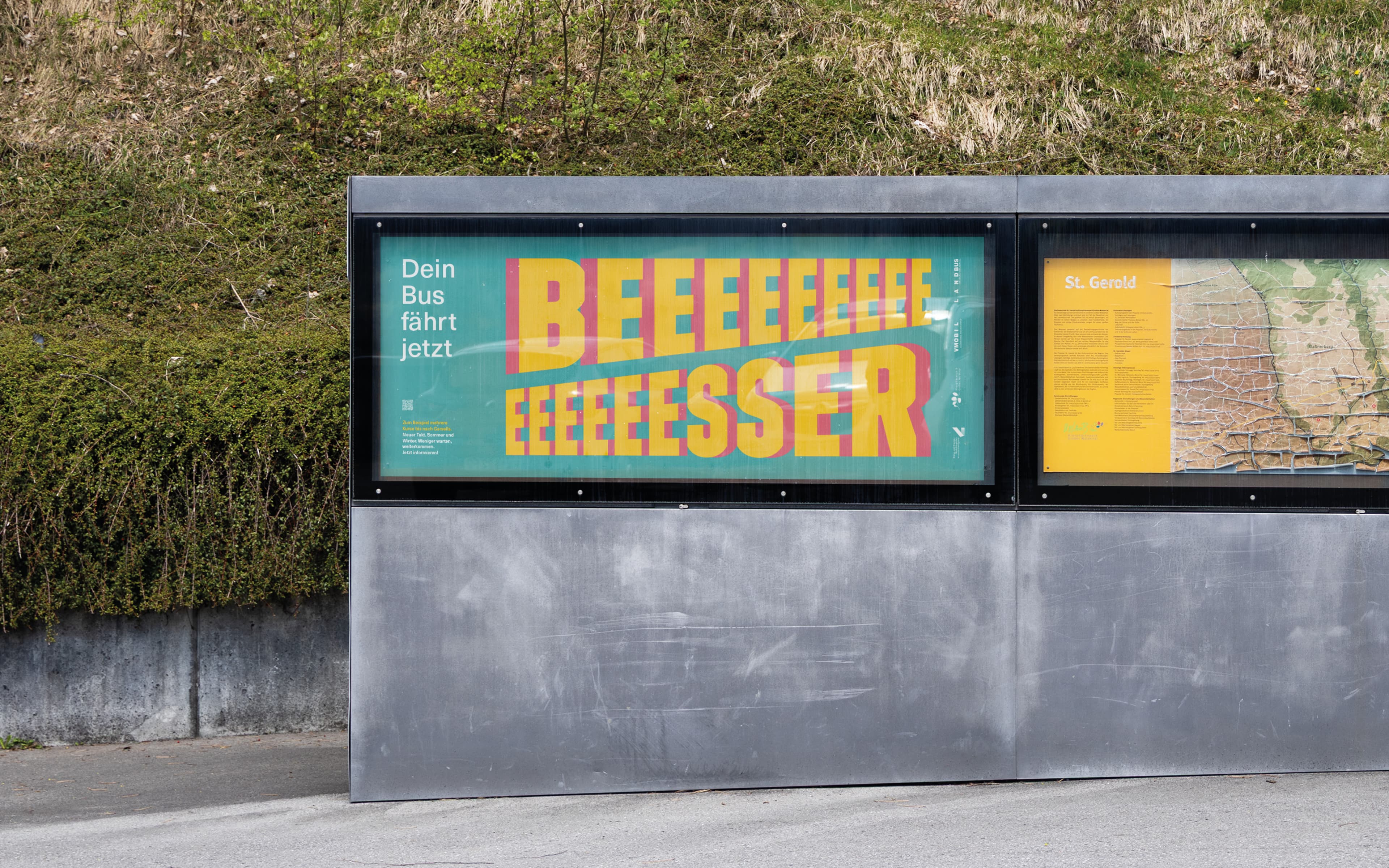 Walsertal ÖPNV Kampagne · Schaukasten
