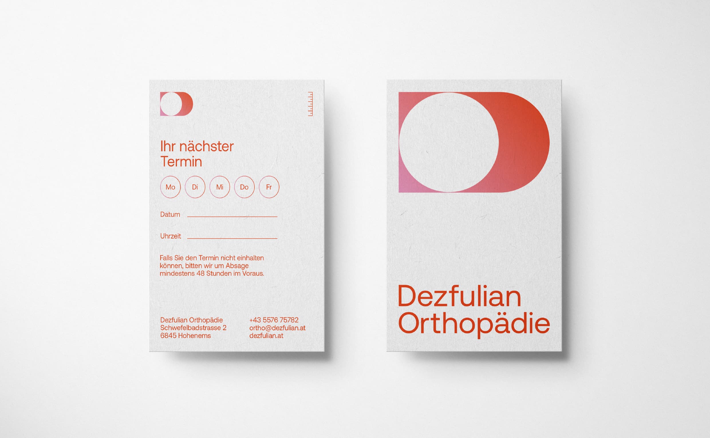 Dezfulian Orthopädie Brand Design, Zeughaus Design