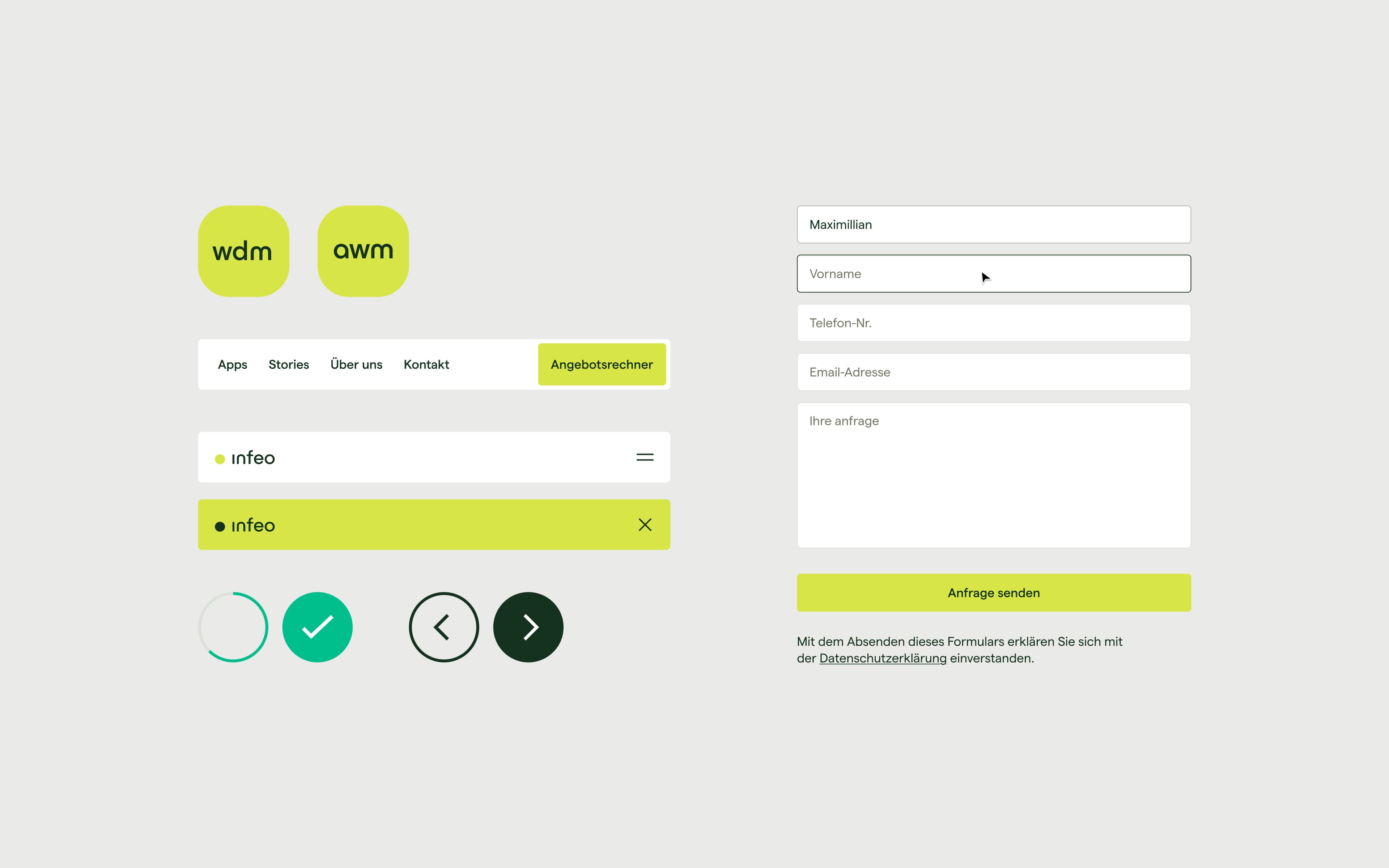 Infeo User Interface Design