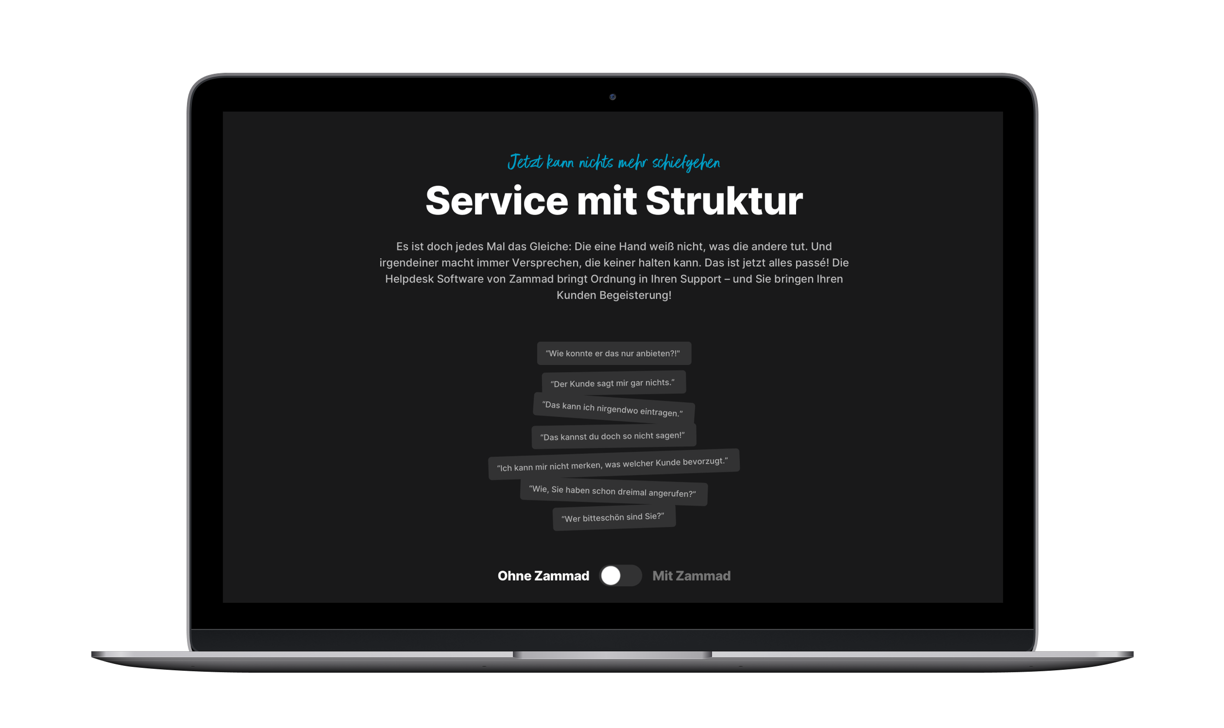 Zammad Website Relaunch - Unordnung © Zeughaus Design GmbH