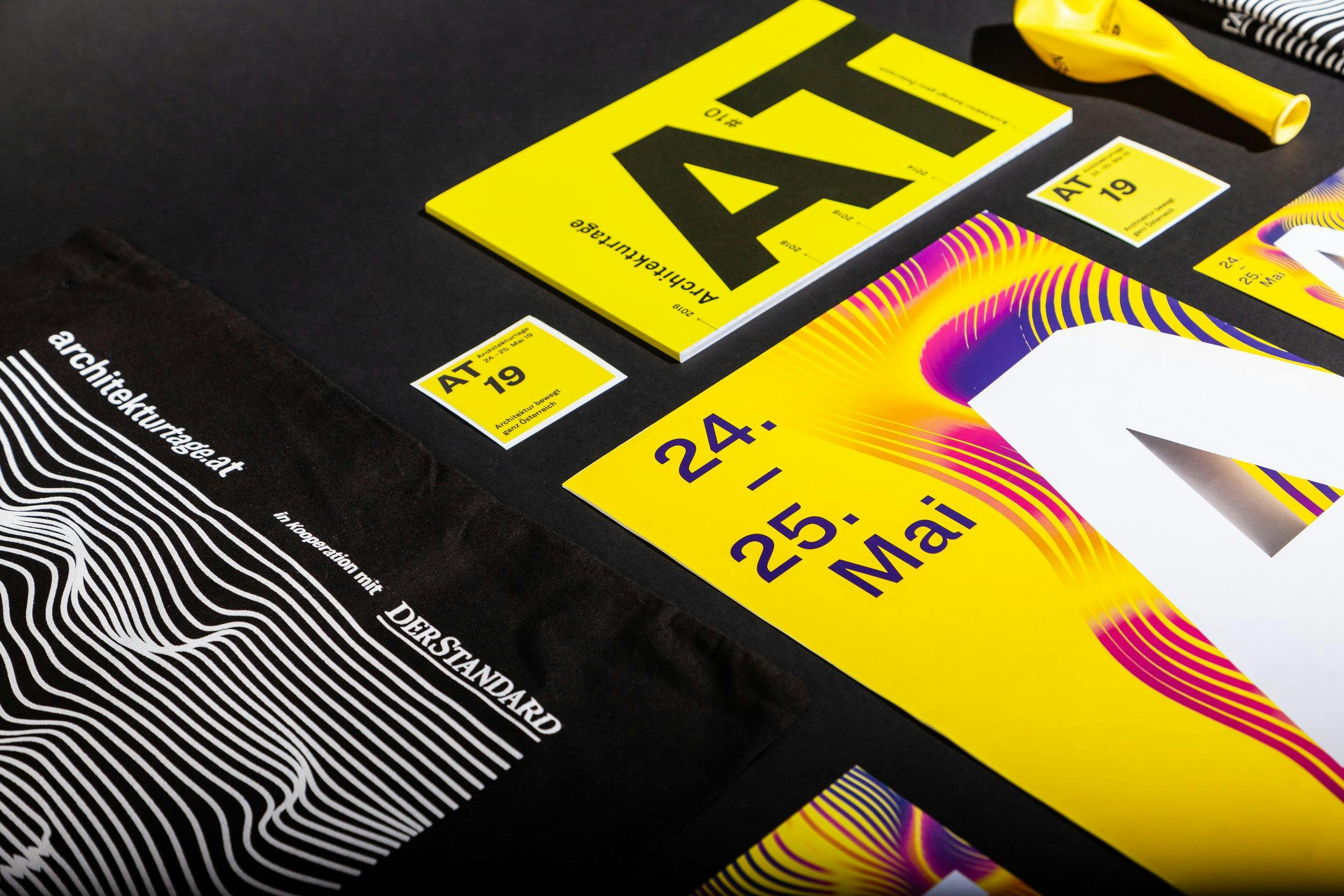 Architekturtage2019-Branding-Tasche-Sticker-Plakat-Detail-schwarz © Patricia Keckeis