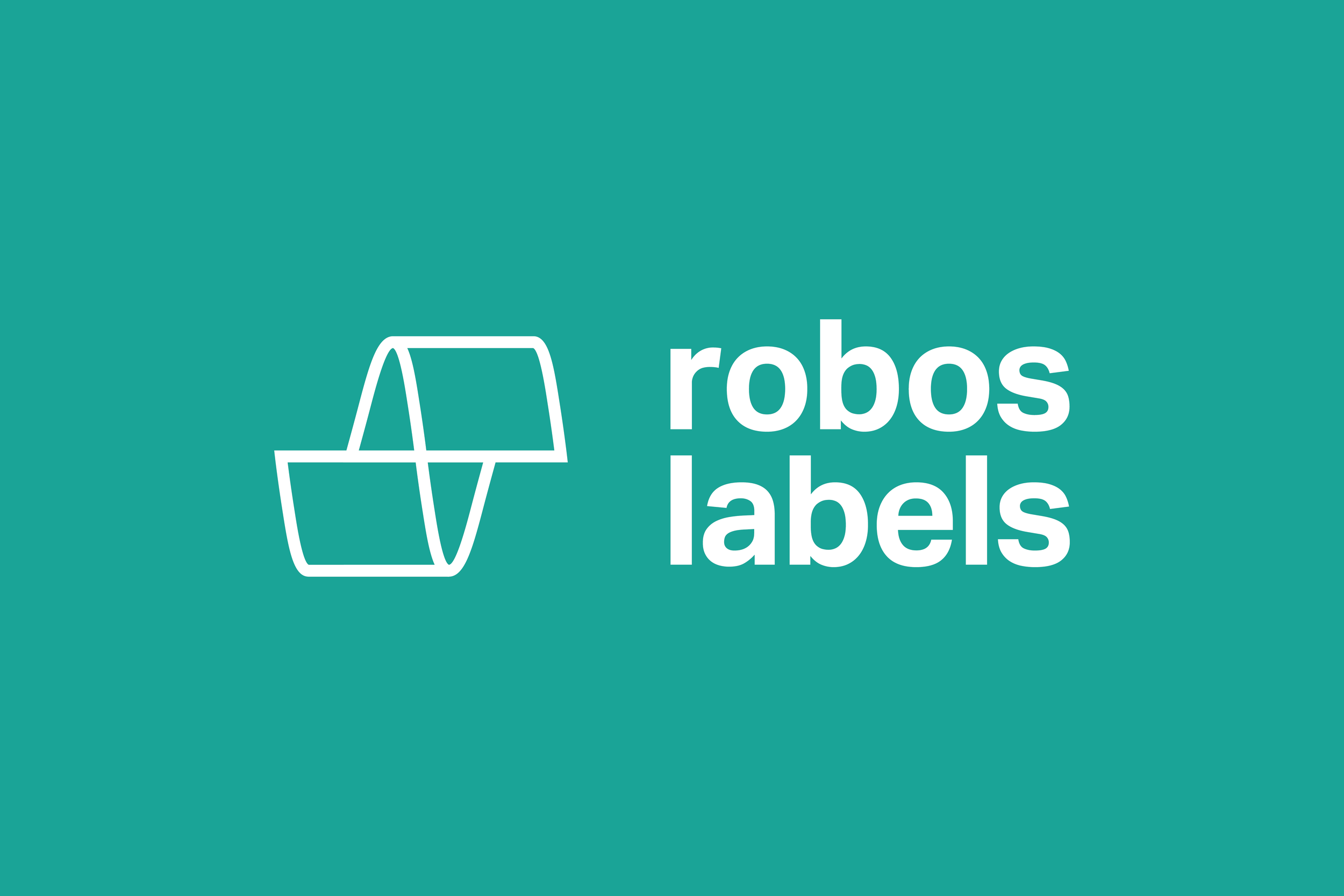 Robos Labels Logo auf grün © Zeughaus Design