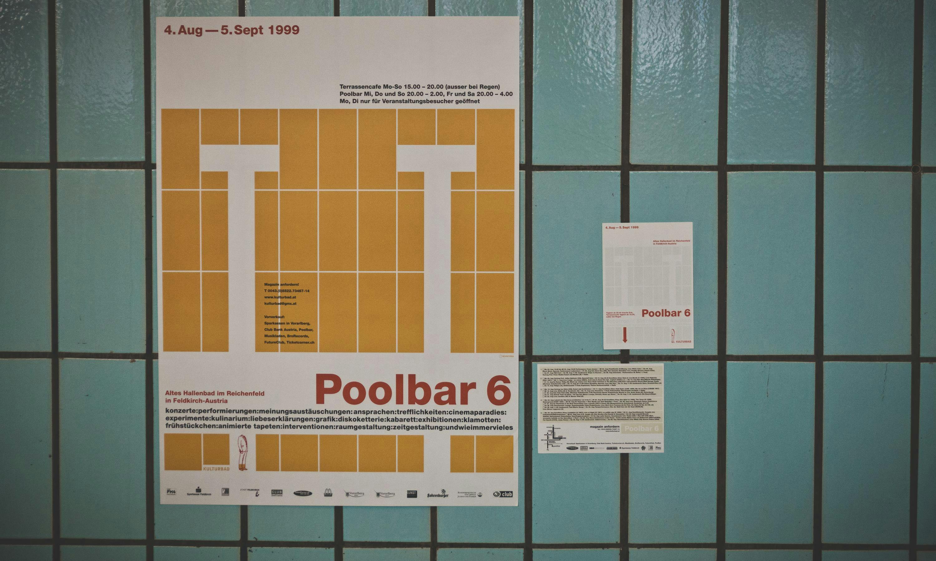 Poolbar-Plakate_1999_Drucksorten © Patricia Keckeis