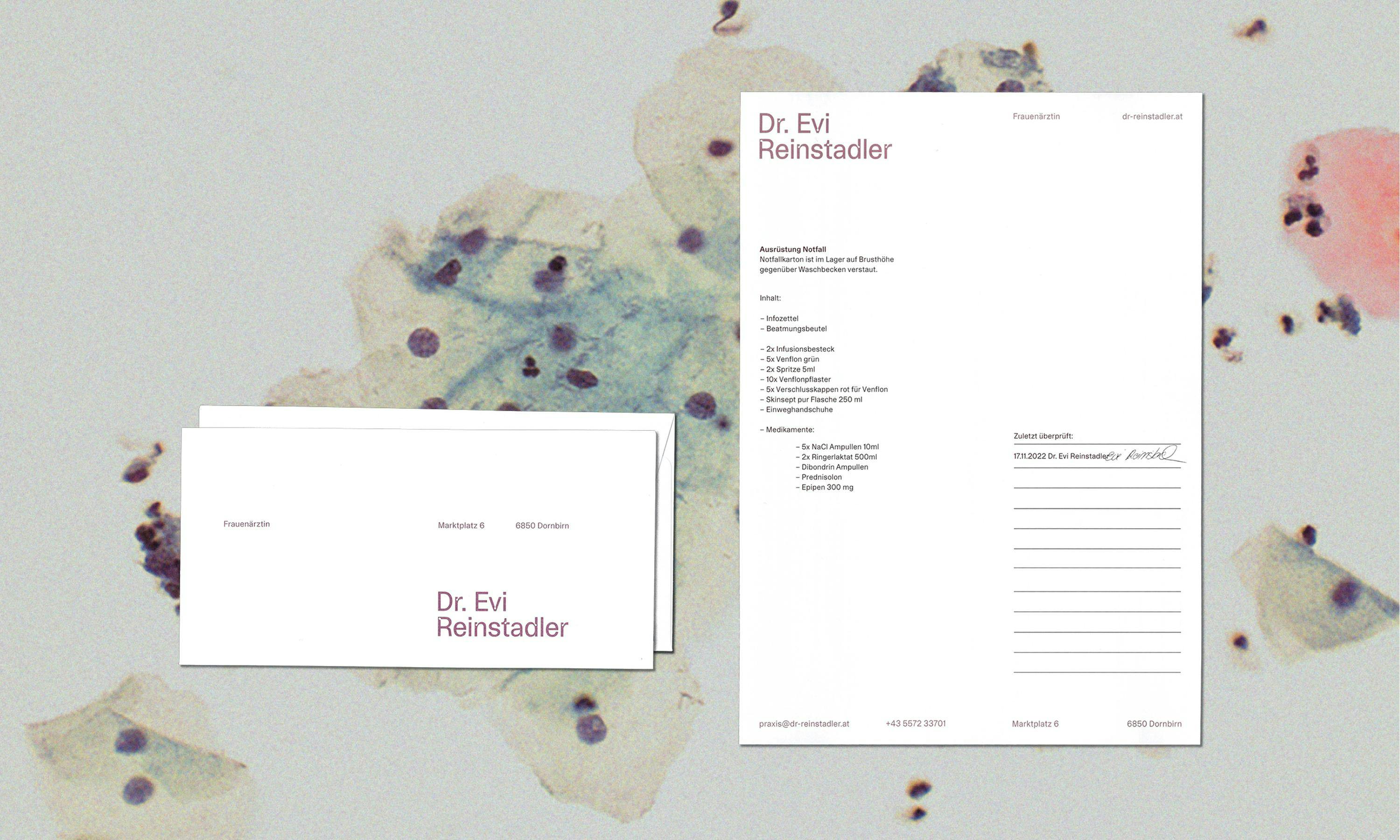 Dr. Evi Reinstadler Branding, Zeughaus Design © Zeughaus Design
