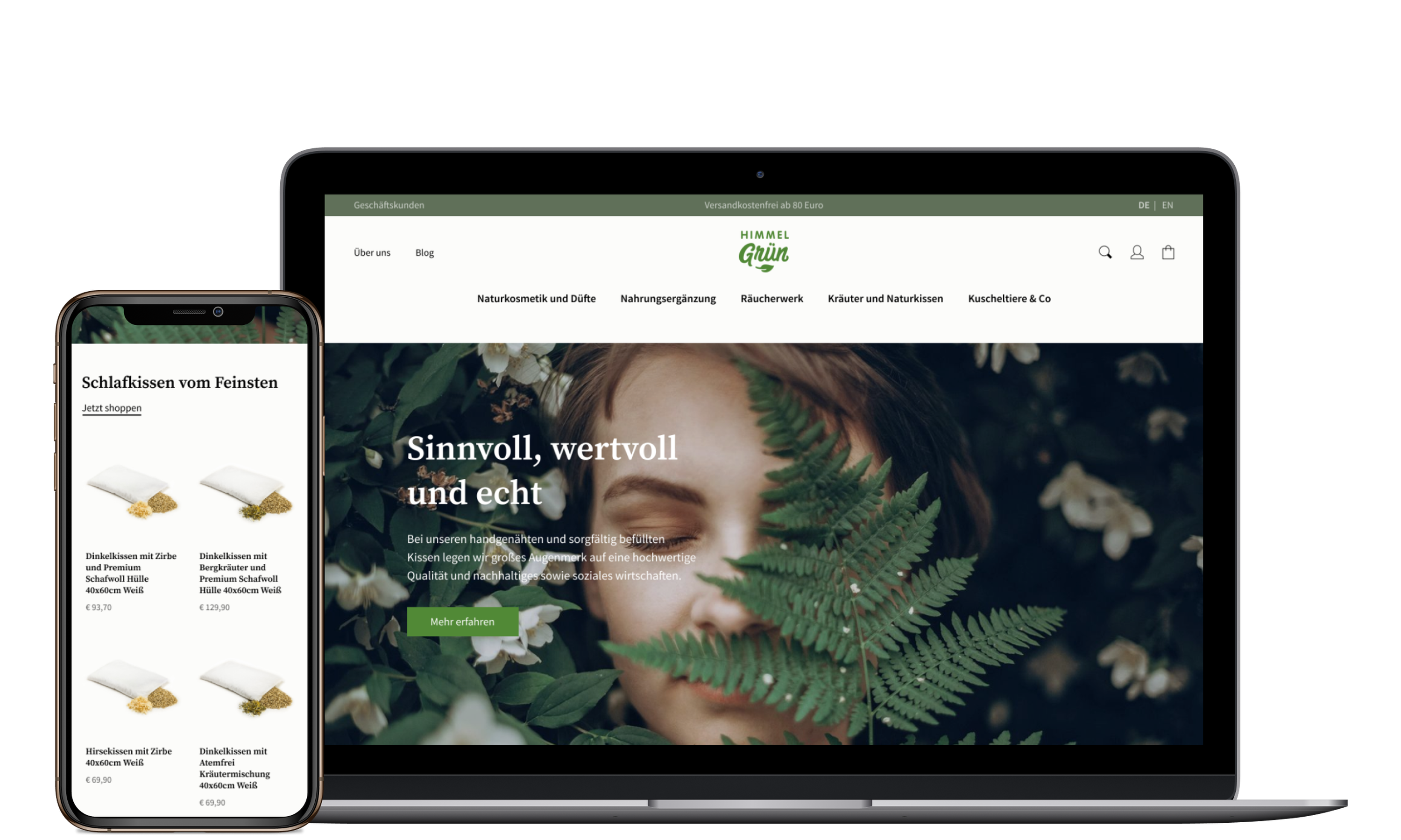 Himmelgrün Website Home © Zeughaus Design