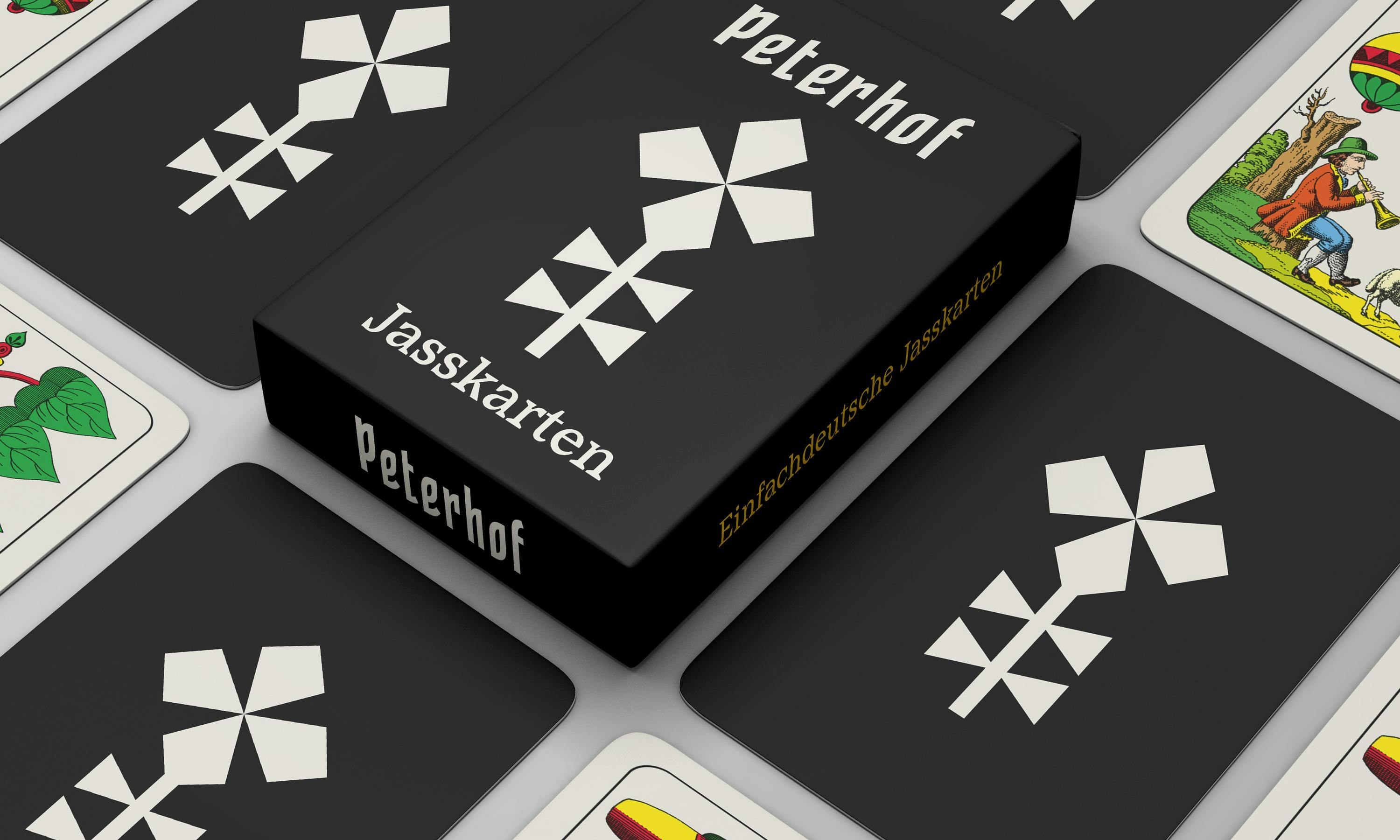Peterhof Branding: Anwendungsbeispiele – Jasskarten © Zeughaus Design