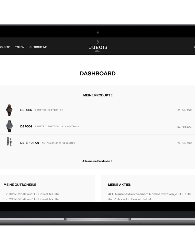 DuBois Website Members Area - Dashboard © Zeughaus Design