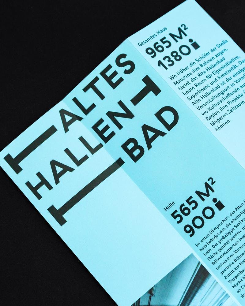 Faltblatt Altes Hallenbad © Patricia Keckeis