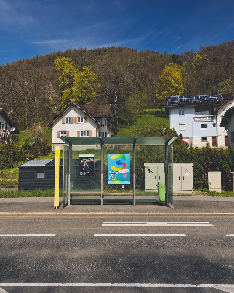 30 Jahre Stadtbus Feldkirch und Landbus Oberes Rheintal, Bushaltestelle © Patricia Keckeis